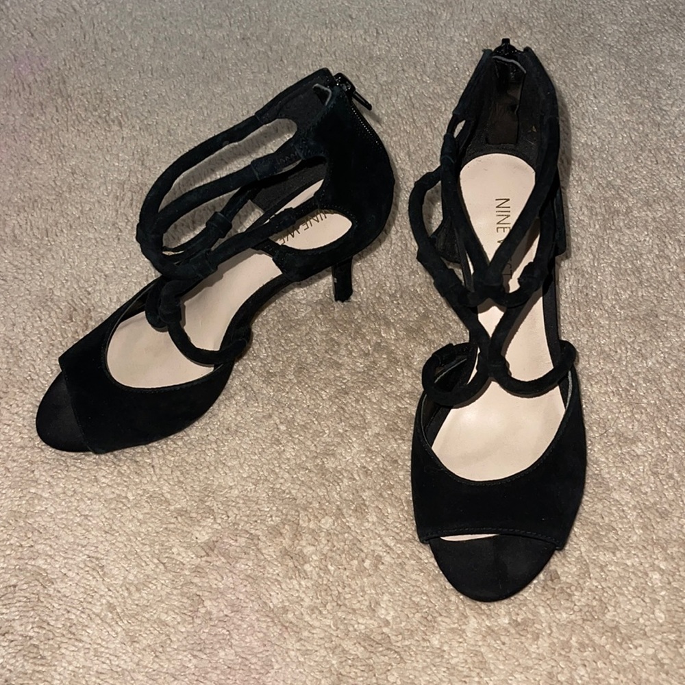 Nine West Suede Black Heels